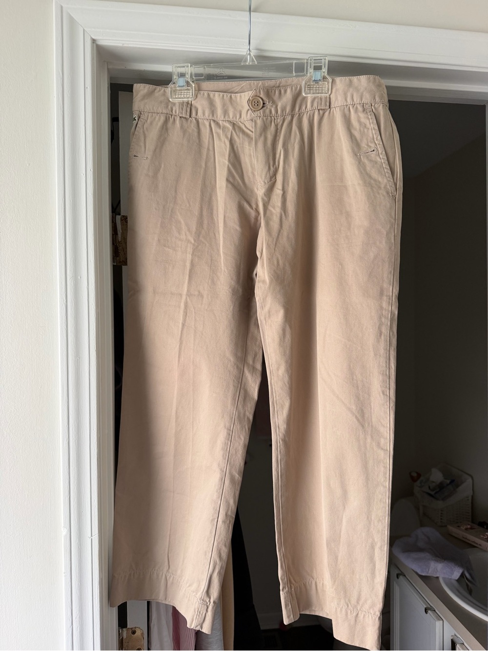 Lacoste low rise Straight-Leg Cotton Pants